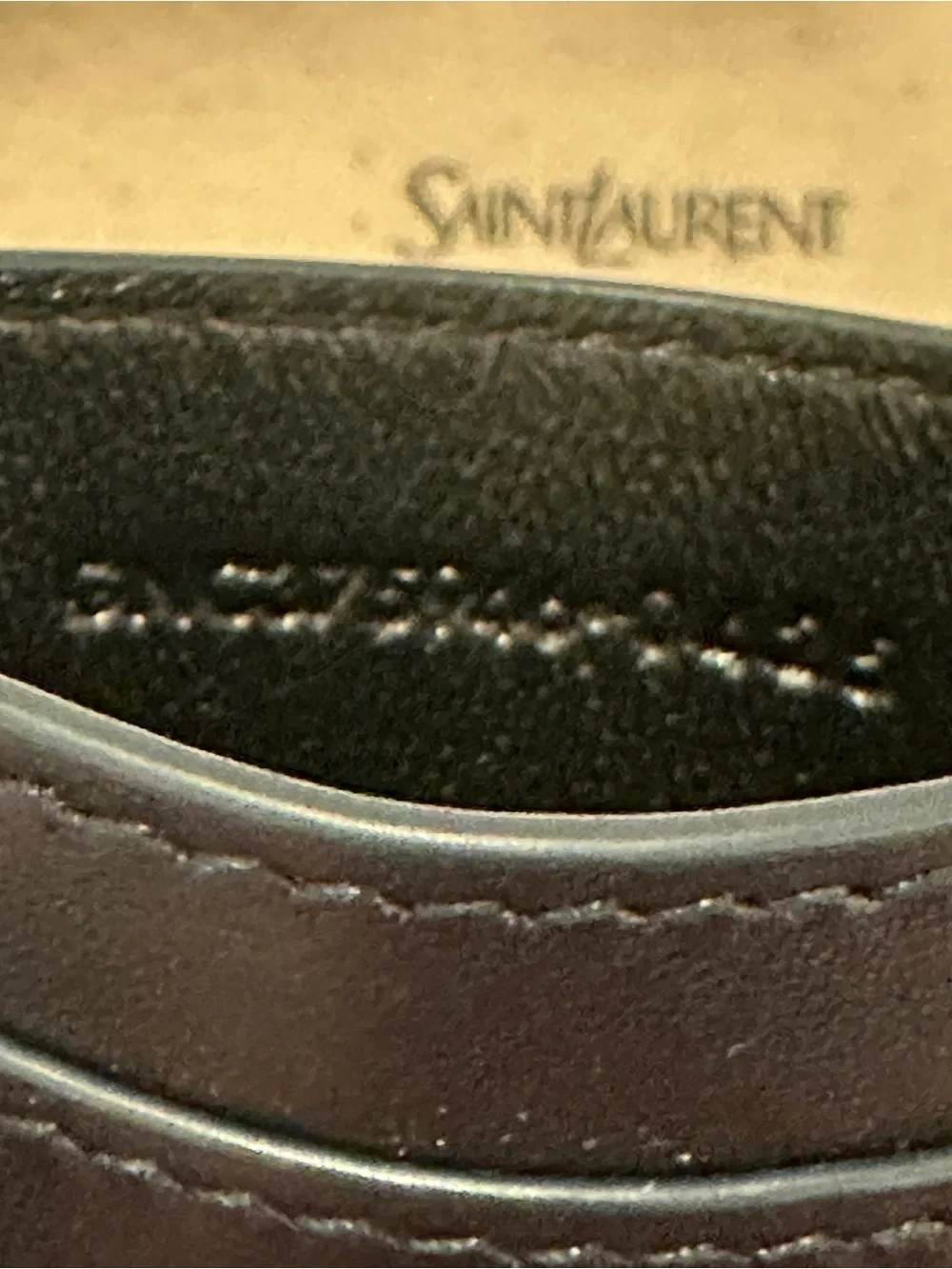 Saint Laurent Black Leather Slim Card Sleeve